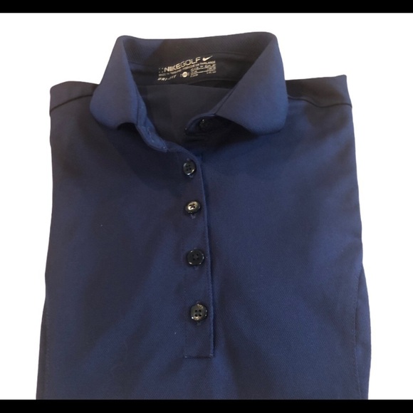 Nike Golf Navy Dri Fit Golf Polo SS Shirt Top XS/2 - Picture 1 of 4